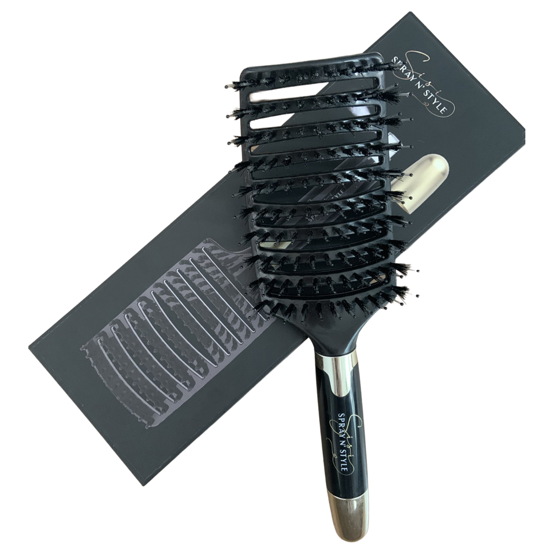 Sisi Spray N' Style | The Best Detangling Spray Brush for all hair types| TheSisiBrush